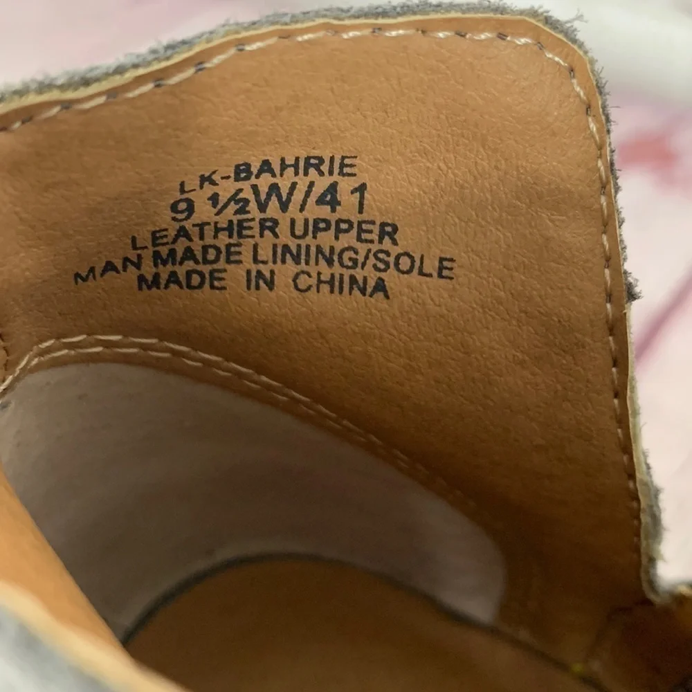 LUCKY Brand LK-Bahrie Titanium Oiled Suede Shootie Wide Width Size 9.5
